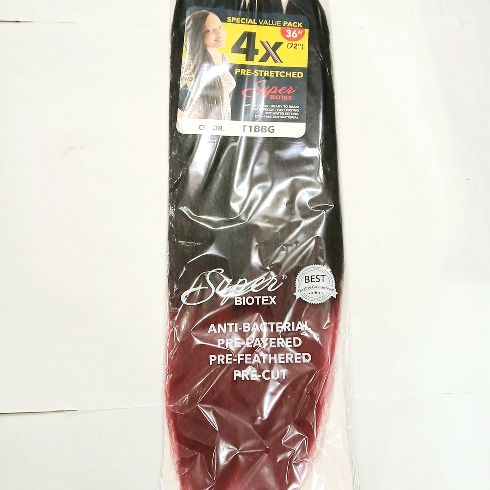Red Ombre Braiding Hair 72"
